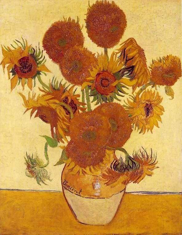 paint by numbers | Van Gogh Orange Sunflowers | advanced famous paintings flowers van gogh | FiguredArt