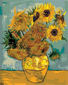 paint by numbers | Van Gogh - Sunflowers | easy famous paintings flowers van gogh | FiguredArt