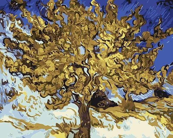 paint by numbers | Van Gogh The Mulberry Tree | famous paintings intermediate trees van gogh | FiguredArt