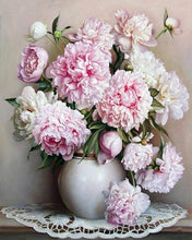 Load image into Gallery viewer, paint by numbers | Vase of Peonies | advanced flowers | FiguredArt