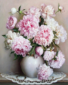 paint by numbers | Vase of Peonies | advanced flowers | FiguredArt