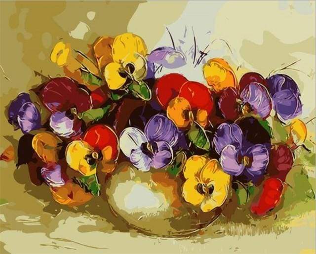 paint by numbers | Vase with Multicolor Flowers | easy flowers | FiguredArt