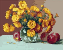 Load image into Gallery viewer, paint by numbers | Vase with Sunflowers and Apples | easy flowers | FiguredArt