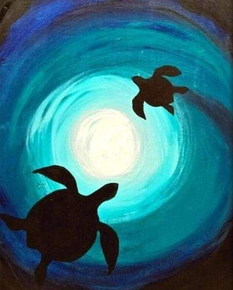 Paint by numbers - Vortex Turtles – Figured'Art