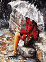 Load image into Gallery viewer, paint by numbers | Waiting on the rain | advanced romance | FiguredArt