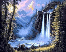 Load image into Gallery viewer, paint by numbers | Waterfall view | advanced landscapes | FiguredArt