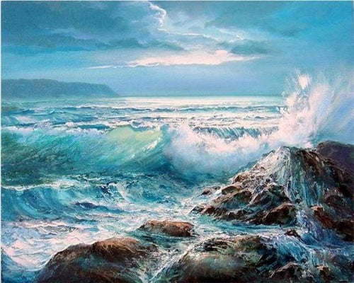 paint by numbers | Waves | advanced landscapes | FiguredArt