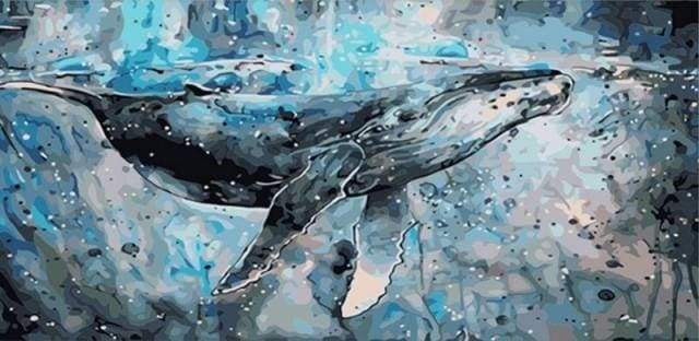 paint by numbers | Whale | animals intermediate whales | FiguredArt