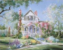 Load image into Gallery viewer, paint by numbers | White house during Spring season | advanced landscapes | FiguredArt