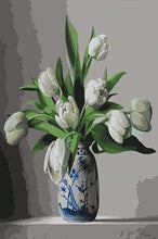 Load image into Gallery viewer, paint by numbers | White Tulips | easy flowers | FiguredArt
