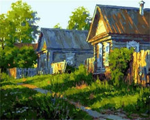 Load image into Gallery viewer, paint by numbers | Wooden House | intermediate landscapes | FiguredArt