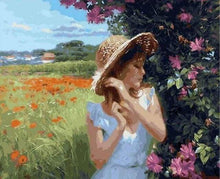 Load image into Gallery viewer, paint by numbers | Young Girl in the Countryside | intermediate landscapes new arrivals romance | FiguredArt