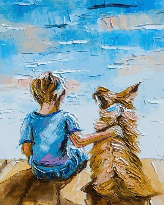 XHHZ Paint by Numbers for Kids Ages 8-12 Girls Shetland Sheepdog Drawing  Paintwork Digital Painting Dog Animal Home Decoration : : Home  & Kitchen
