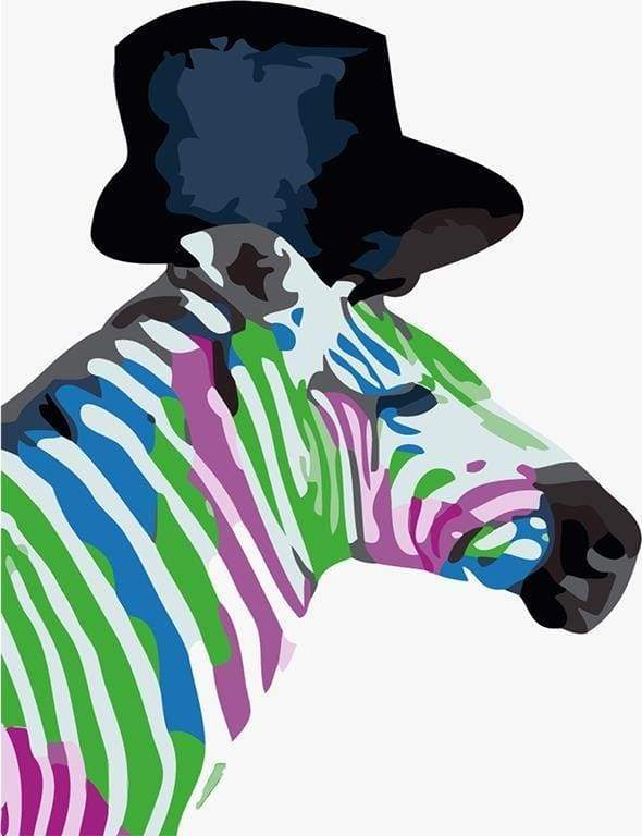 paint by numbers | Zebra with | animals beginners easy Pop Art zebras | FiguredArt