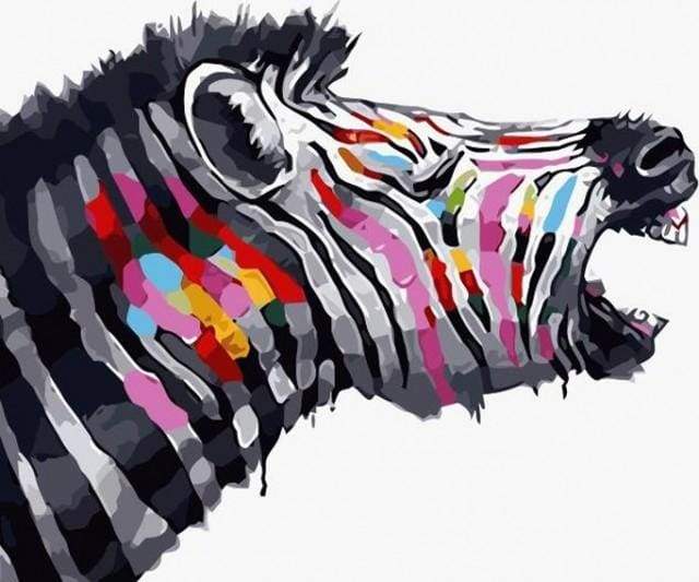 Paint by Numbers - Colorful Zebra – Figured'Art